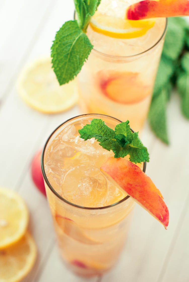 Southern Spiked Peach Iced Tea - A Simple Pantry