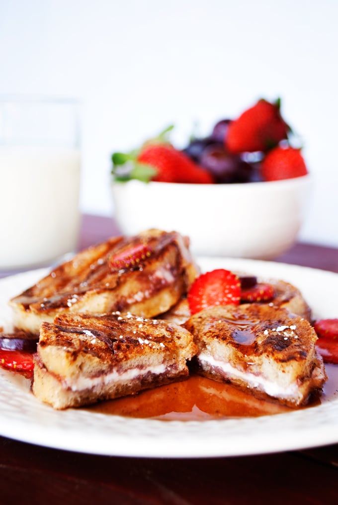 Mini Grilled and Stuffed French Toast | asimplepantry.com