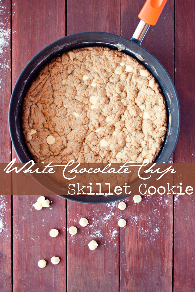 White Chocolate Chip Skillet Cookie
