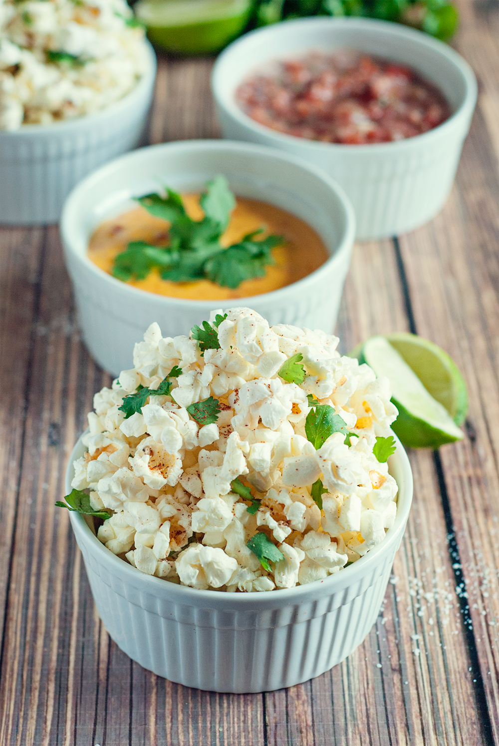 Spicy Cilantro Lime Popcorn by A Simple Pantry