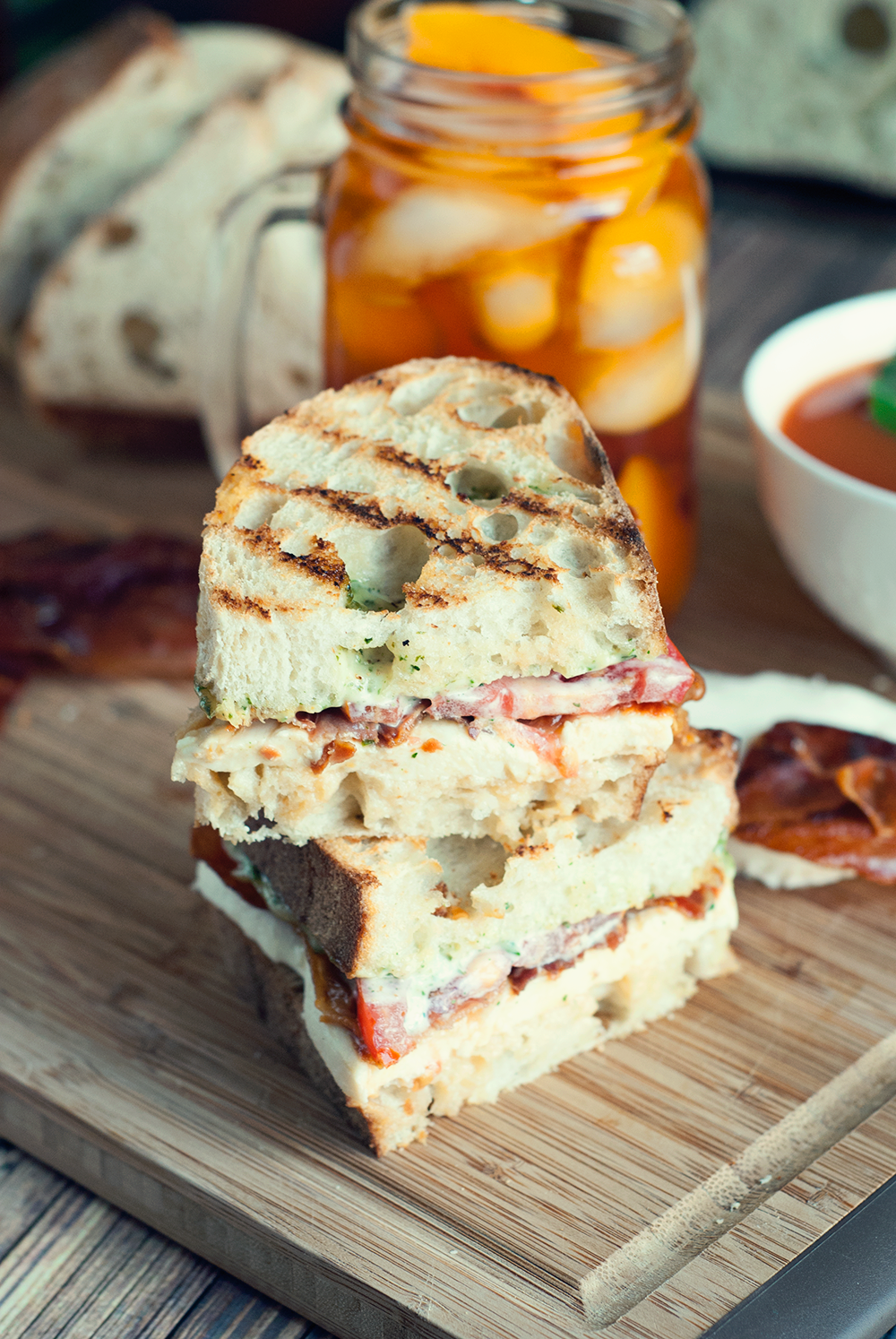 Grilled Prosciutto, Mozzarella, and Pesto Mayo Sandwich by A Simple Pantry