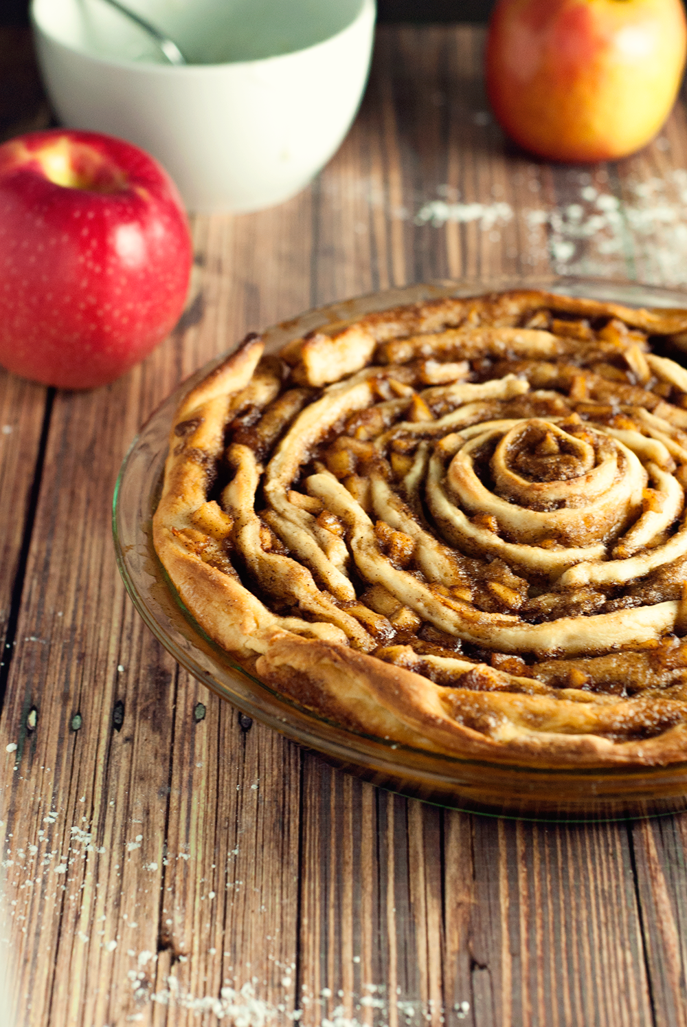 Decadently delicious, this spiced apple cinnamon roll cake with blow you away with flavor!