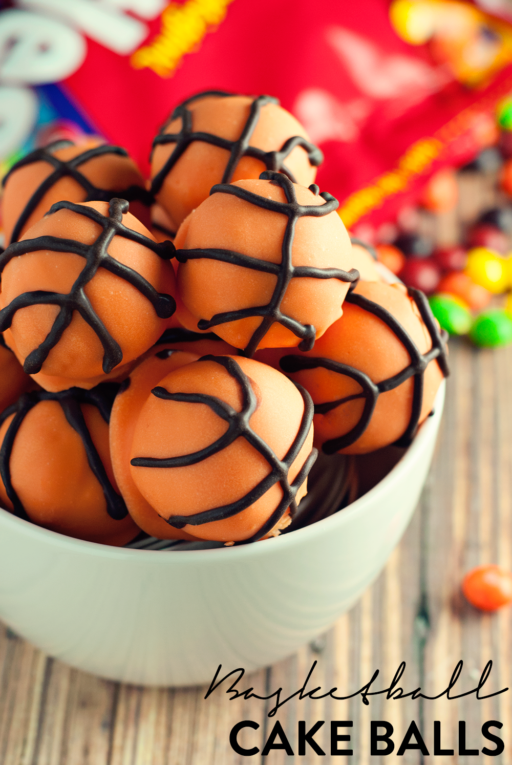 Get ready to party for your next gameday get-together with these amazingly simple basketball cake balls! Delicious, fun, and there's a surprise inside!