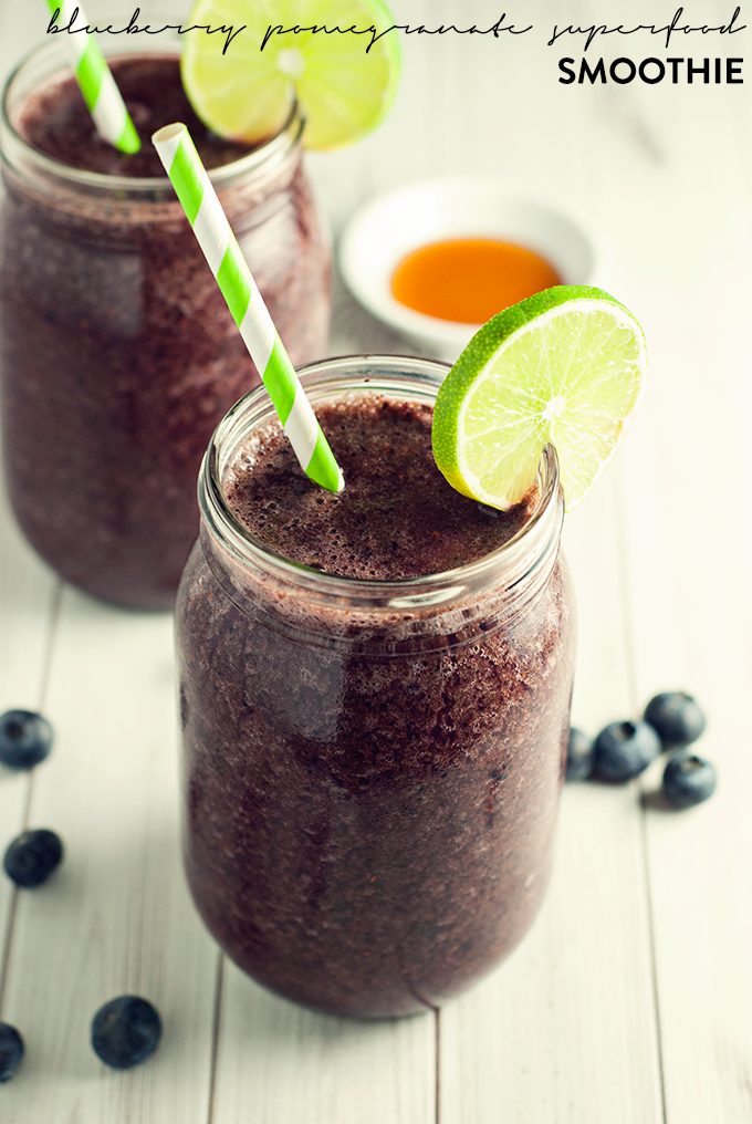 You won't believe what's hiding in this delicious blueberry pomegranate smoothie! AMAZING!