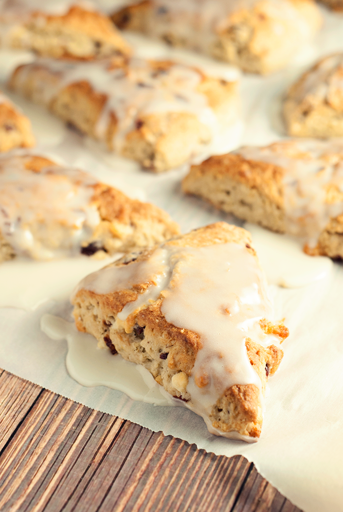 Coffee isn't complete without these white chocolate cherry scones! Delicious and easy!