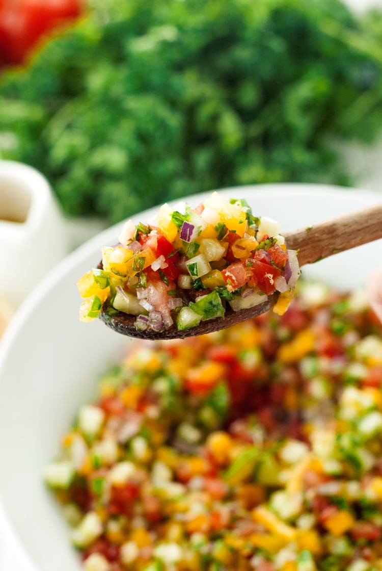 Israeli Salad Recipe | asimplepantry.com