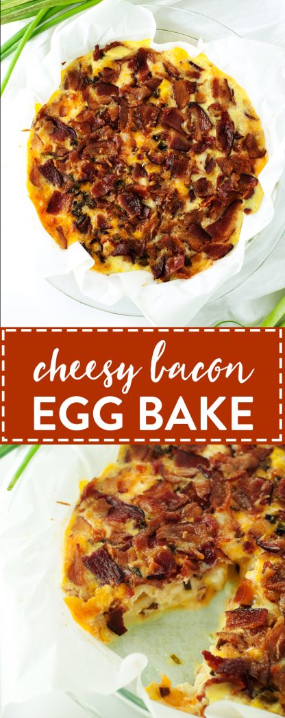 Easy Cheesy Bacon Egg Bake • A Simple Pantry