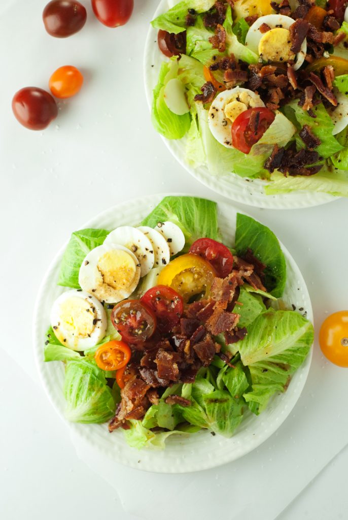 Heirloom Tomato BLT Salad with Warm Bacon Dressing