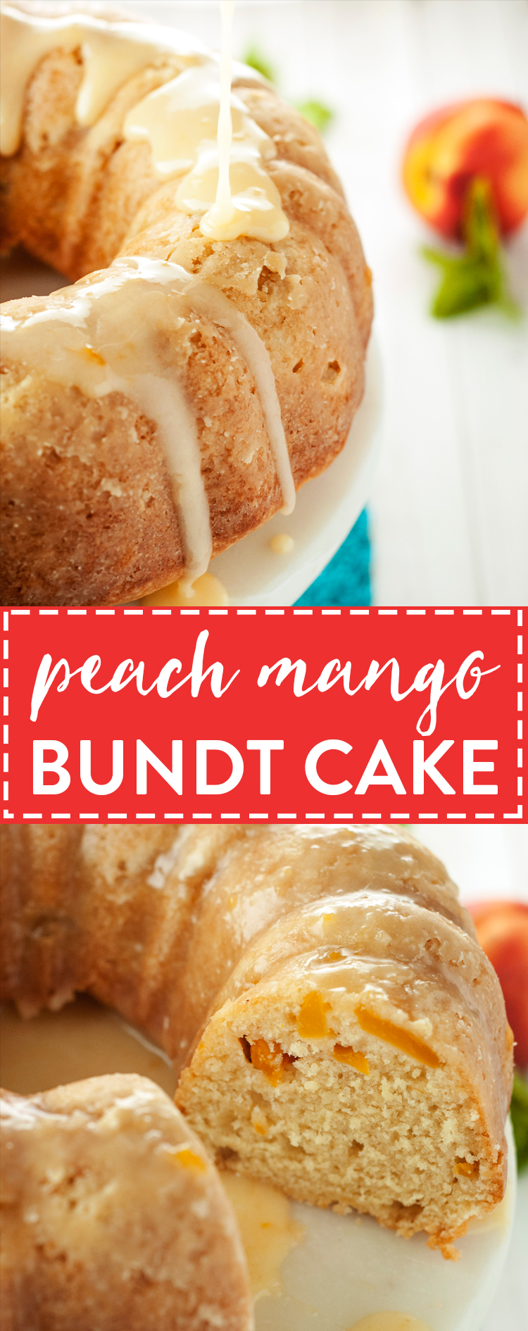 Peach Mango Bundt Cake | asimplepantry.com