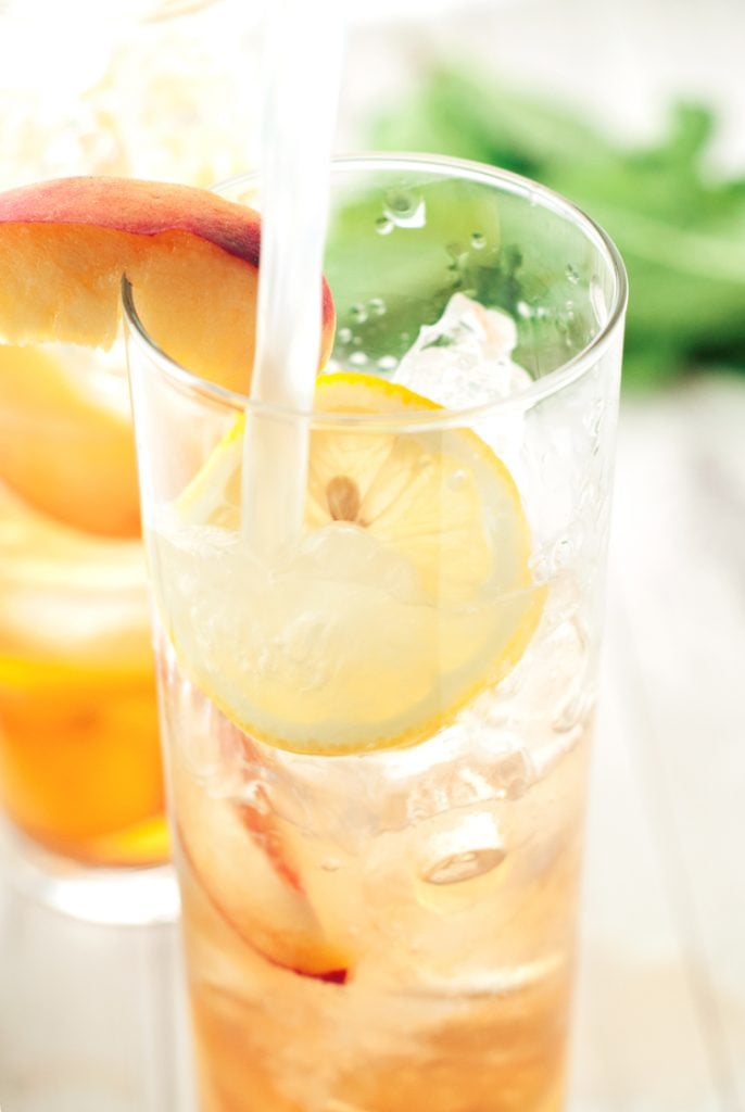 Southern Spiked Peach Iced Tea • A Simple Pantry