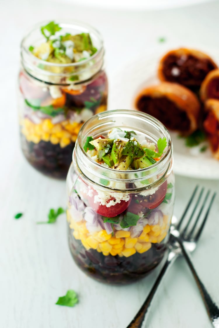 Perfect for taking on-the-go, this black bean and corn salad is packed with flavor, nutrients, AND protein! It's a winning combination, so whip up a batch today!