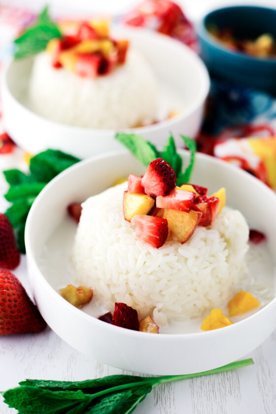 Cinnamon Sweet Rice with Fresh Fruit • A Simple Pantry