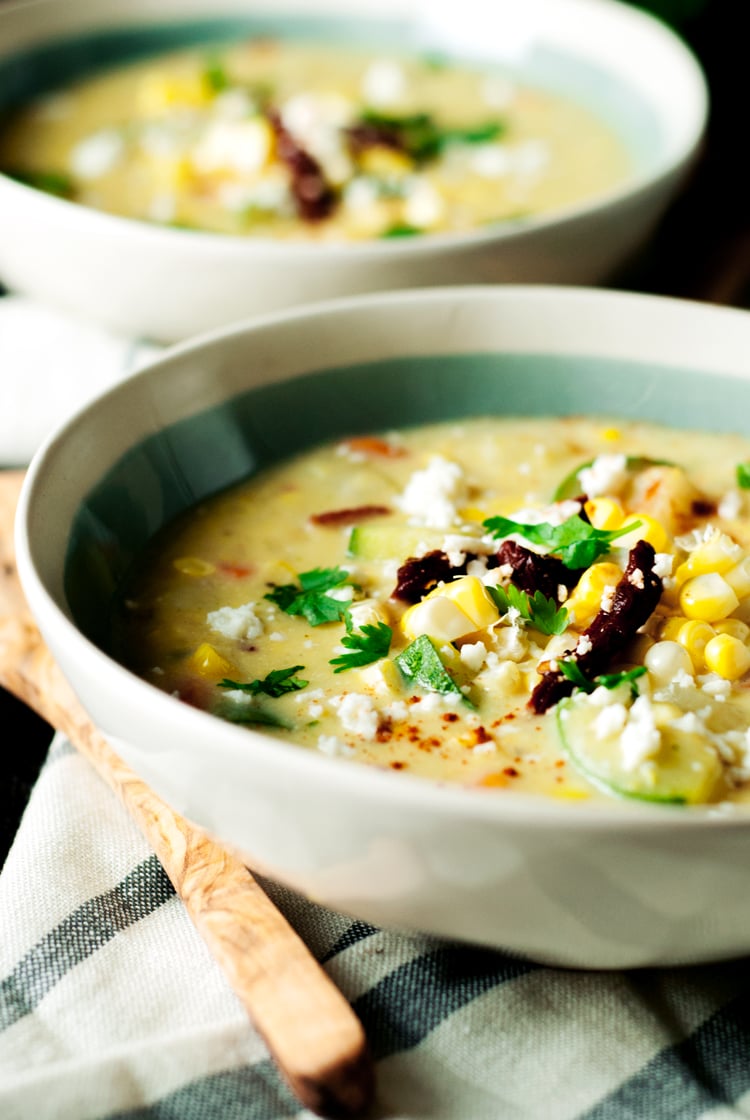 This one pot wonder soup is easily the best Mexican Style Easy Corn Chowder you will ever try! Put that fresh corn on the cob to good use in this dish! | asimplepantry.com