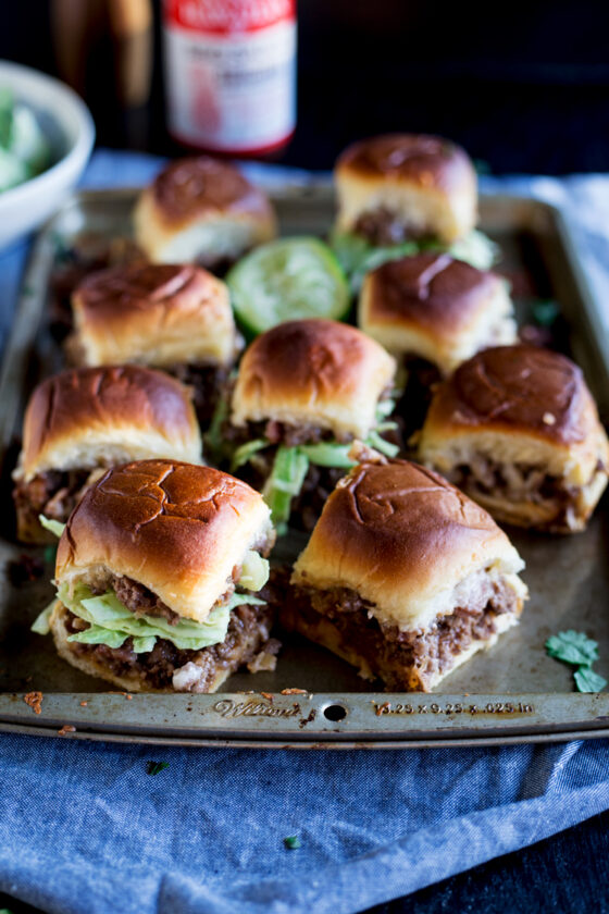 BBQ Bacon Cheeseburger Sliders • A Simple Pantry