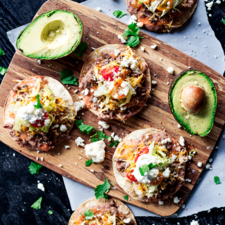 Get dinner on the table in just 20 minutes with these super Easy Beefy Chalupas Compuestas! Weeknight meals have never been better! | asimplepantry.com
