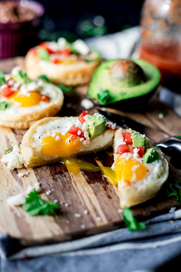 Have a fun and funky breakfast with this modern and Southwestern twist on the traditional Egg In A Hole! Delicious! | asimplepantry.com