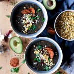 Real food, delicious. Give this Creamy Black Bean and Roasted Poblano Soup a try and warm your soul with its smoky goodness! | asimplepantry.com