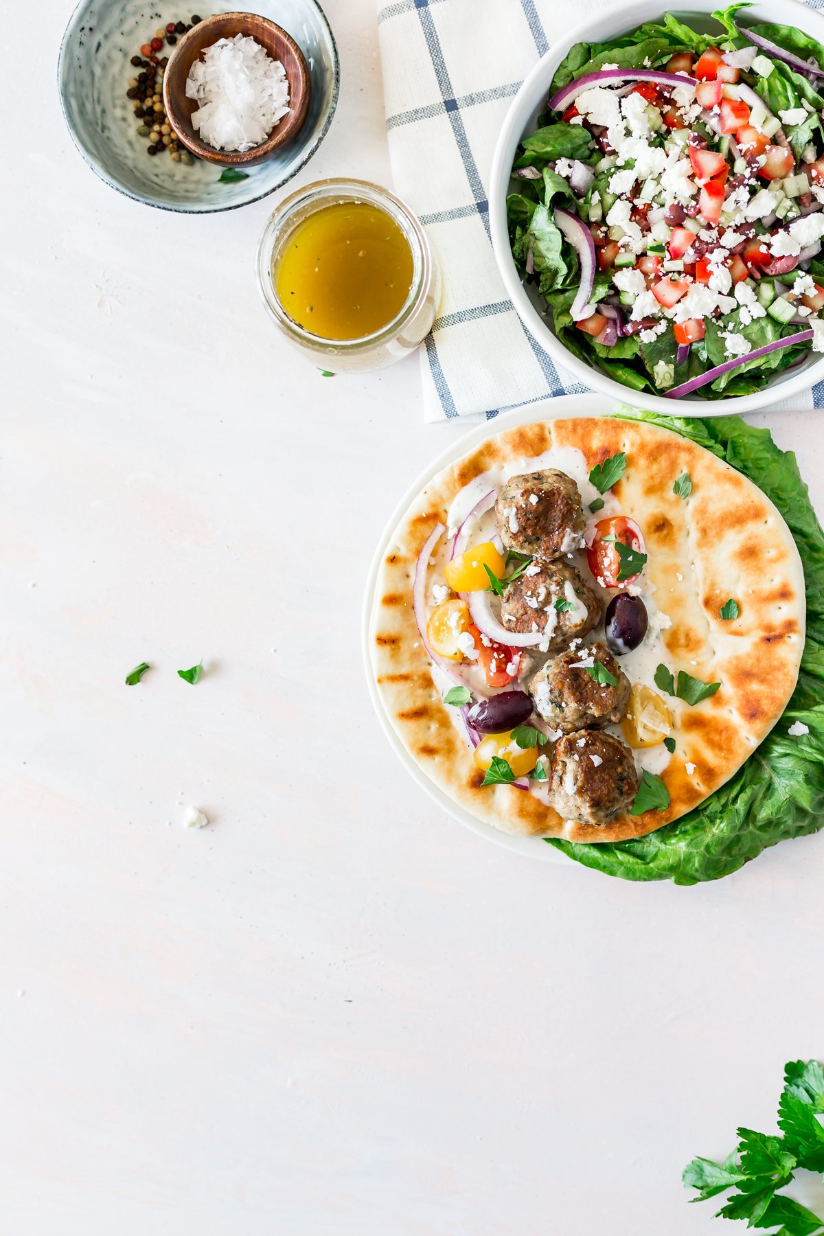 A win for easy recipes, these Greek Meatballs (Keftedes) are ready to eat in 30 minutes, making them a perfect weeknight dinner! | asimplepantry.com