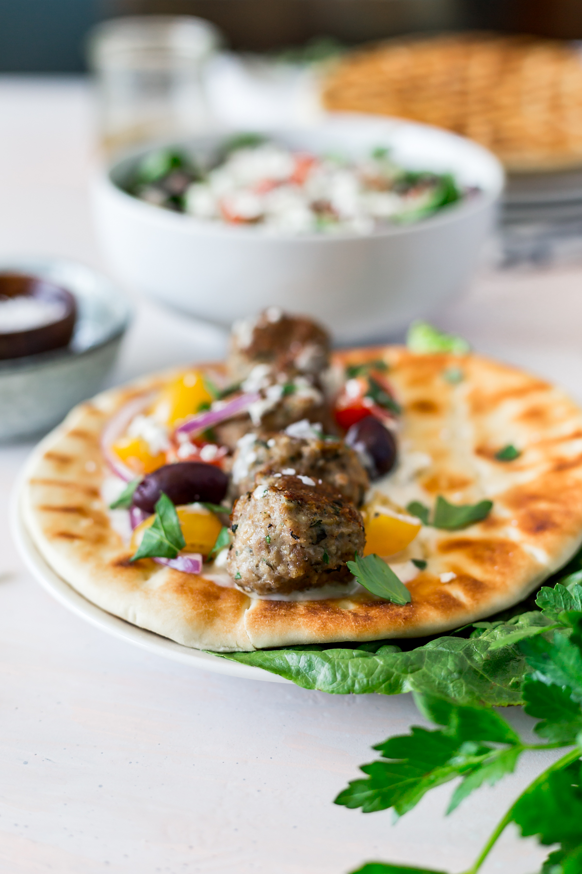 A win for easy recipes, these Greek Meatballs (Keftedes) are ready to eat in 30 minutes, making them a perfect weeknight dinner! | asimplepantry.com