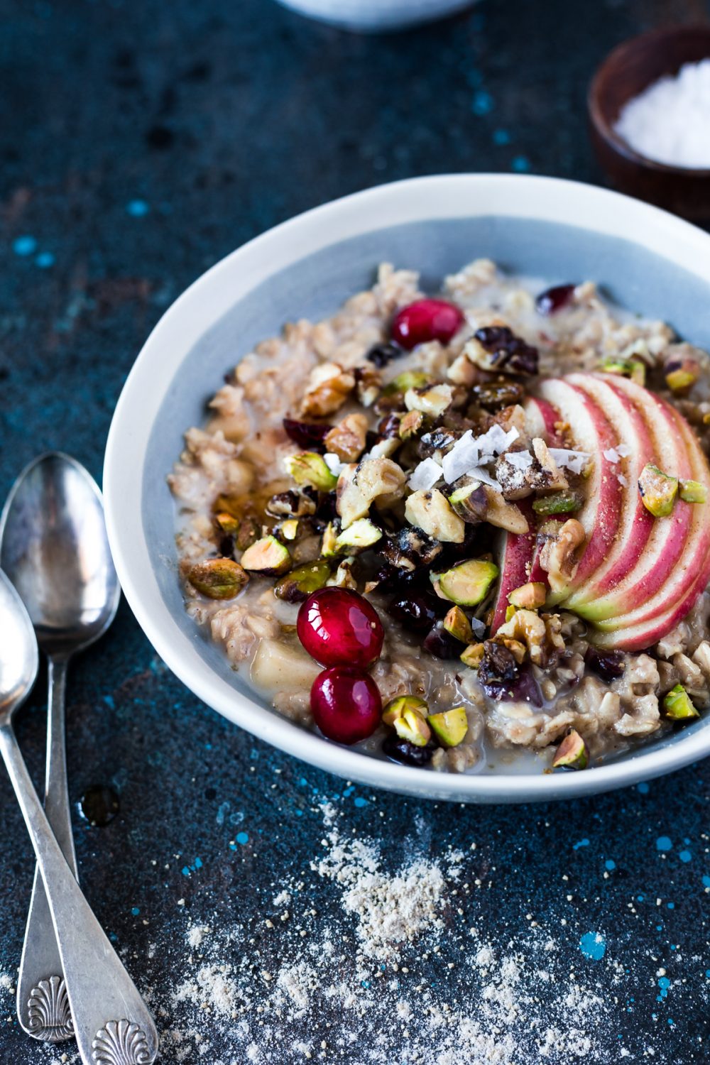 Slow Cooker Warm Apple Cranberry Overnight Oats • A Simple Pantry