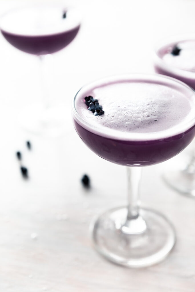 Blueberry Clover Club Cocktail Recipe • A Simple Pantry