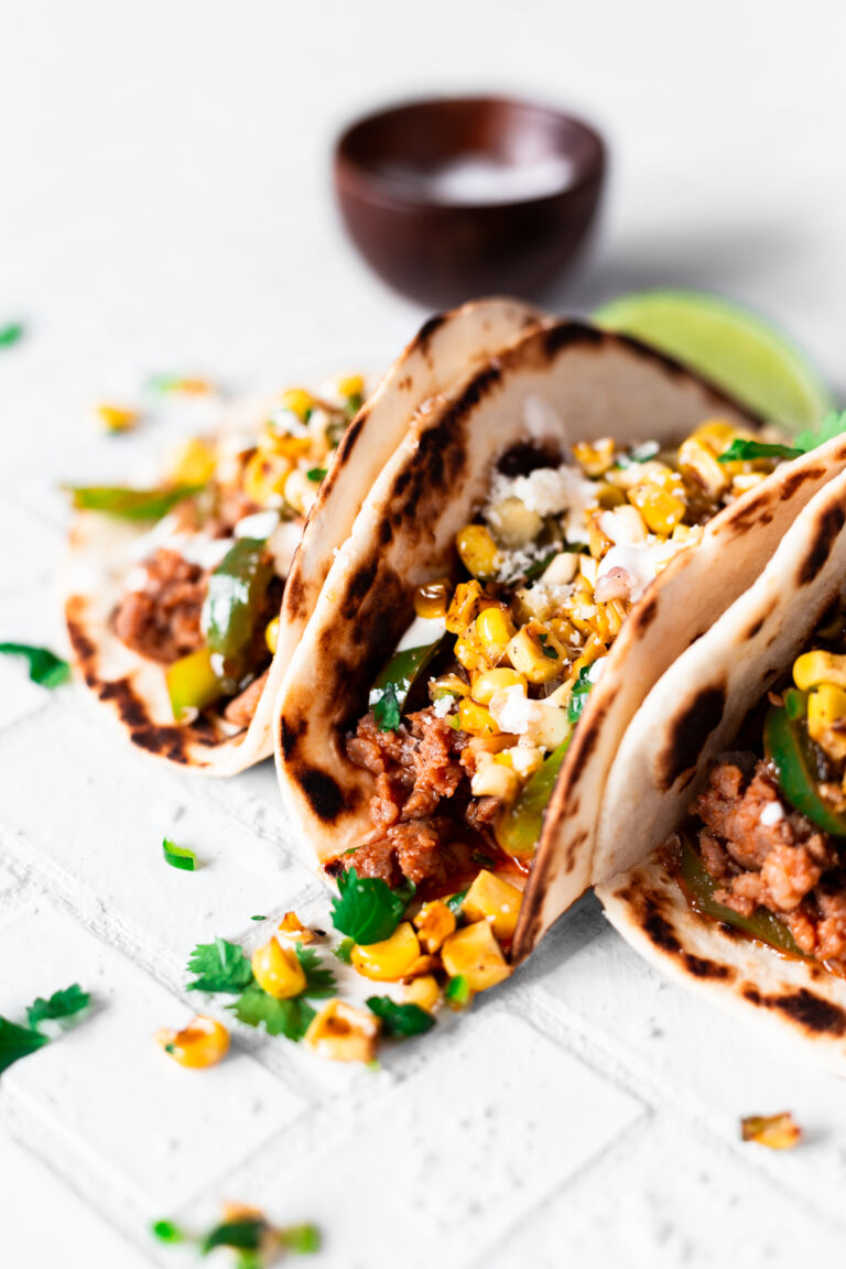 Corn Chimichurri Pork Tacos Recipe • A Simple Pantry