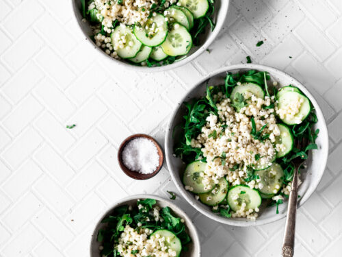 Cucumber Salad Recipe with Lemon Basil Vinaigrette