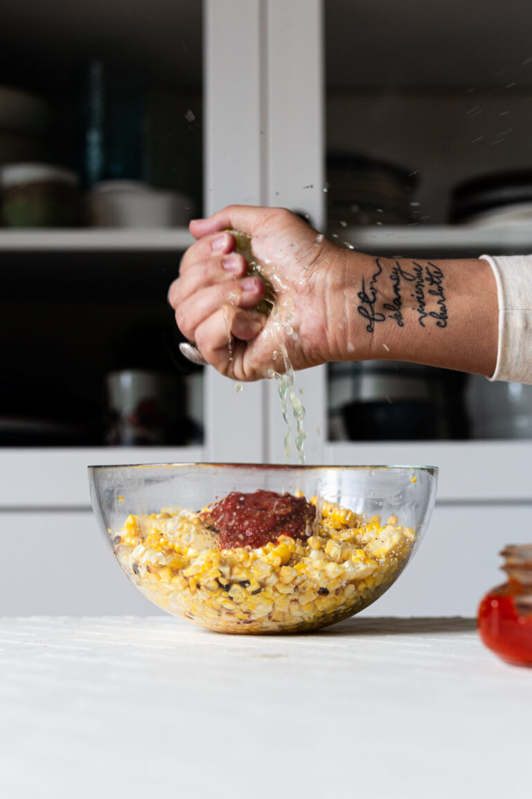 Corn and Arugula Salad Recipe with Roasted Red Pepper Sauce • A Simple ...
