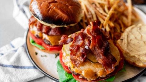 Maple Bacon Smash Burger - The Tipsy Housewife