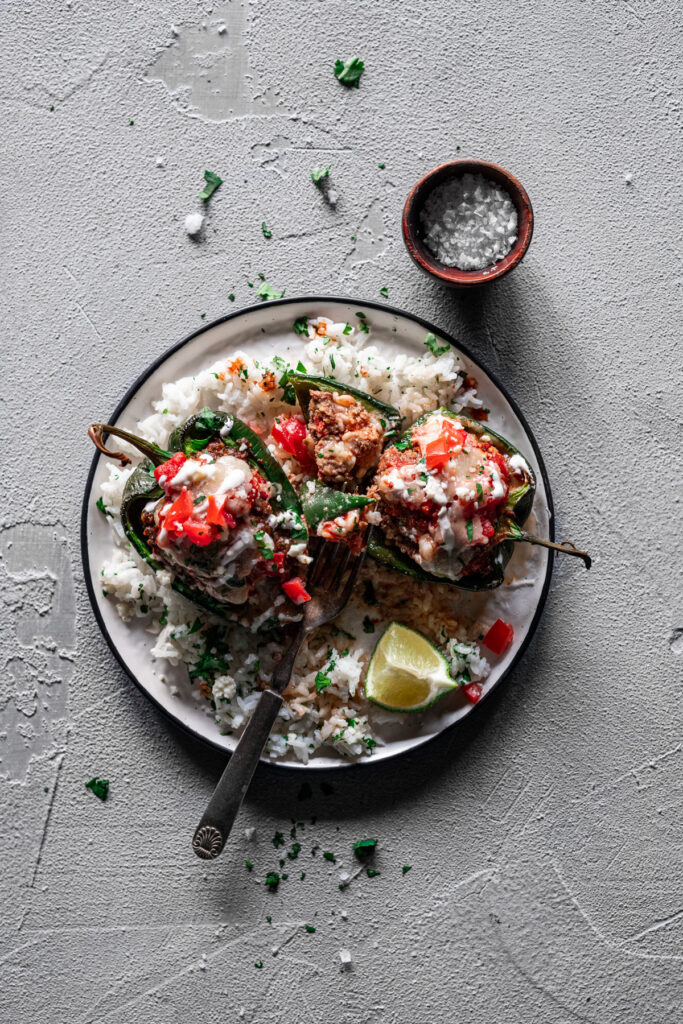 Meatloaf Stuffed Poblanos • A Simple Pantry